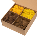 Autumn yellow orange and brown preserved reindeer moss mix box